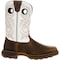 Durango Men's Western Boot, 9 M, Leather, 11 in H, Chocolate/White DDB0302 - alternate 2